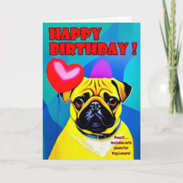 MOPS niedlich vom Hund lustig Karte