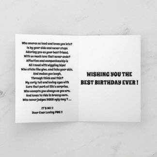 MOPS niedlich vom Hund lustig Karte