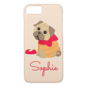 Mops niedlicher Hund personalisierter Name Case-Mate iPhone Hülle