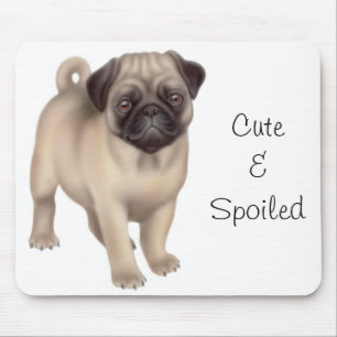 Mops niedliches u. verdorbenes Mousepad
