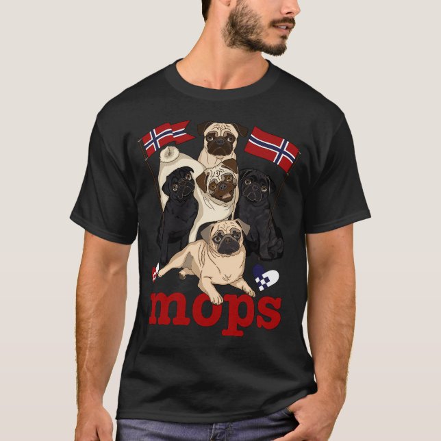 MOPS! (Norwegische Version!) T-Shirt (Vorderseite)