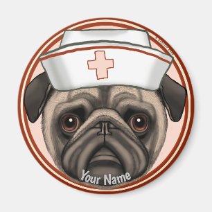 Mops Nurse Magnet