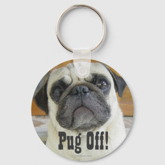 "Mops Off" Funny Mops Hund Schlüsselketten-Schlüss Schlüsselanhänger