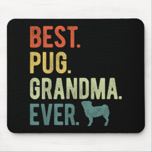 Mops Oma Ever Dog liebt Muttertag Mousepad
