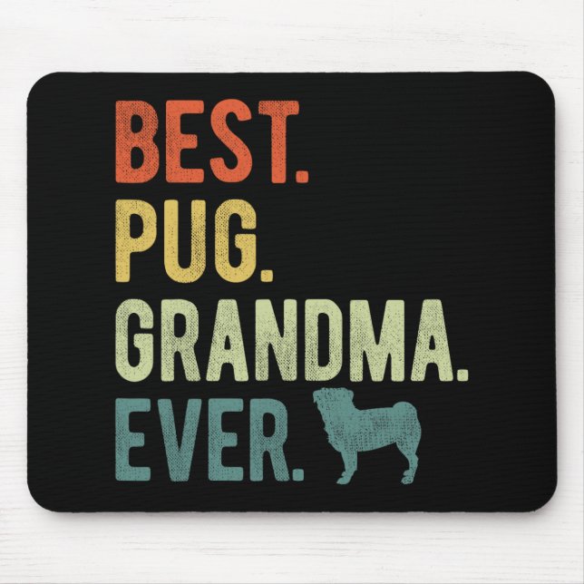 Mops Oma Ever Dog liebt Muttertag Mousepad (Vorne)