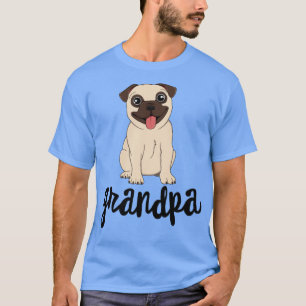 Mops Opa Pawpa Dog Großeltern Großpfeife T-Shirt