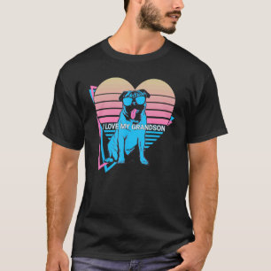 Mops Opa Retro Ich liebe meinen Enkel T-Shirt