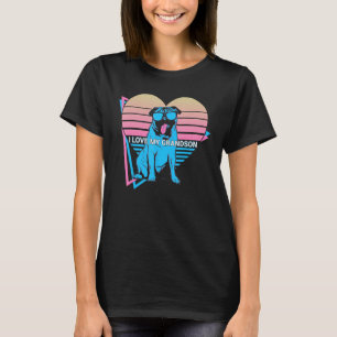 Mops-Opa Retro Ich liebe meinen Enkel T-Shirt