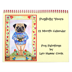 Mops Original Kunstkalender Kalender