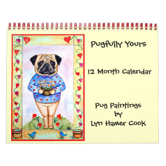 Mops Original Kunstkalender Kalender