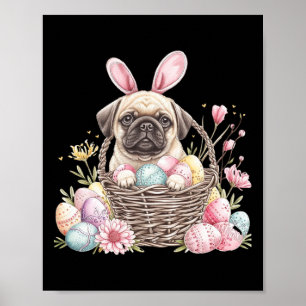 Mops Oster Mops Eier Grafik Poster