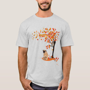 Mops Owl and Fall Mops Eigentümer Funny Mops Herbs T-Shirt