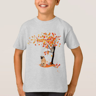 Mops Owl and Fall Mops Eigentümer Funny Mops Herbs T-Shirt