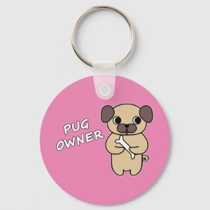 MOPS OWNER - Rosa Schlüsselanhänger