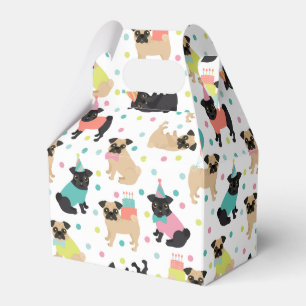 Mops Party Geschenkschachtel