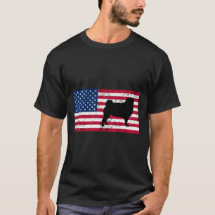Mops Patriotic American Flag Klassischer T - Shirt