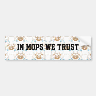 Mops Pattern Blau Autoaufkleber