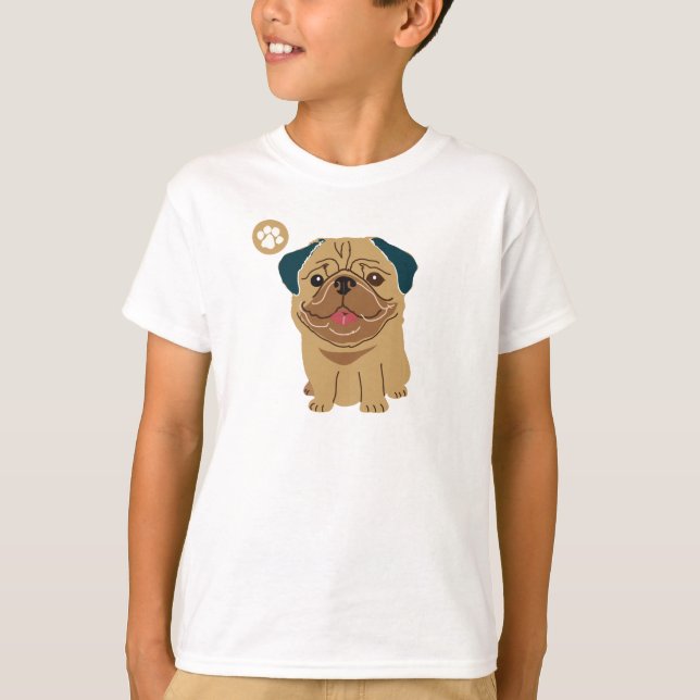 Mops Paw T-Shirt (Vorderseite)