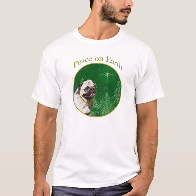 Mops Peace T-Shirt (Vorderseite)