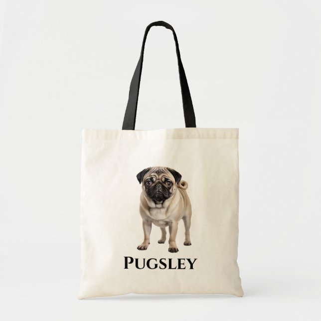 Mops personalisieren tragetasche (Vorne)