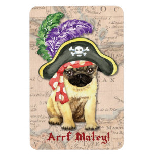 Mops Pirate Magnet