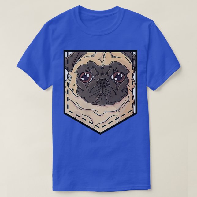 Mops Pocket Lazy Halloween Kostüm Niedlicher Hund  T-Shirt (Design vorne)