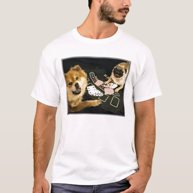 Mops-Poker Mems Shirt (Vorderseite)