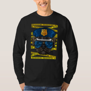 Mops Polizei Beamter Polizist Polizeihund T-Shirt