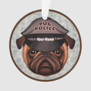 Mops-Polizei Ornament