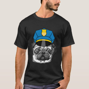 Mops Polizeibeamter Mops für Polizeipolizei Lover  T-Shirt