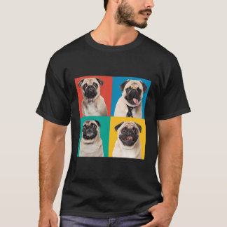 Mops Portrait Fotos Carlino für Hunde Liebhaber T-Shirt