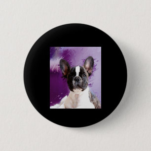 Mops Portrait Kunst, Niedlicher Mops Button