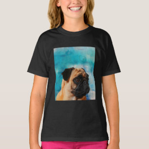 Mops Portrait Niedlicher Mops Mops Lover T-Shirt