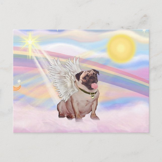 Mops Postkarte (Vorderseite)