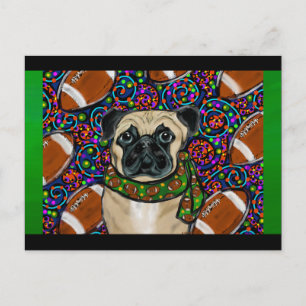 Mops Postkarte