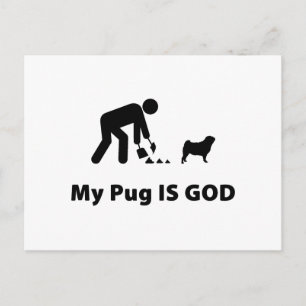 Mops Postkarte