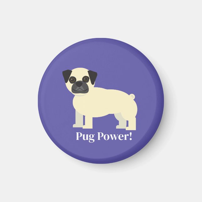 Mops Power  Magnet (Vorne)