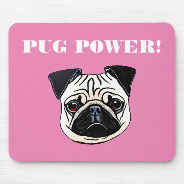 Mops Power Mousepad (Vorne)