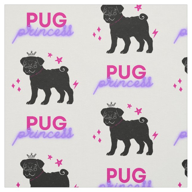 Mops Princess Stoff (Muster)