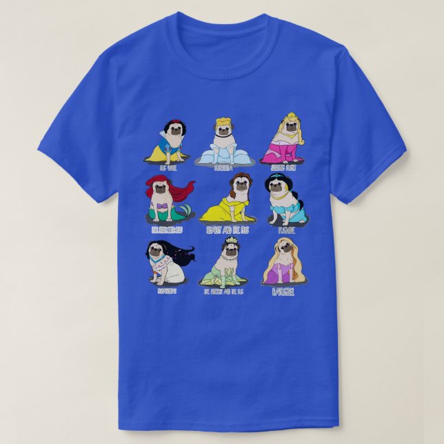 Mops Princesses T-Shirt (Design vorne)