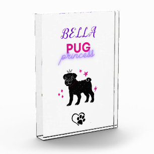Mops Prinzessin Rosa und Lila Fotoblock