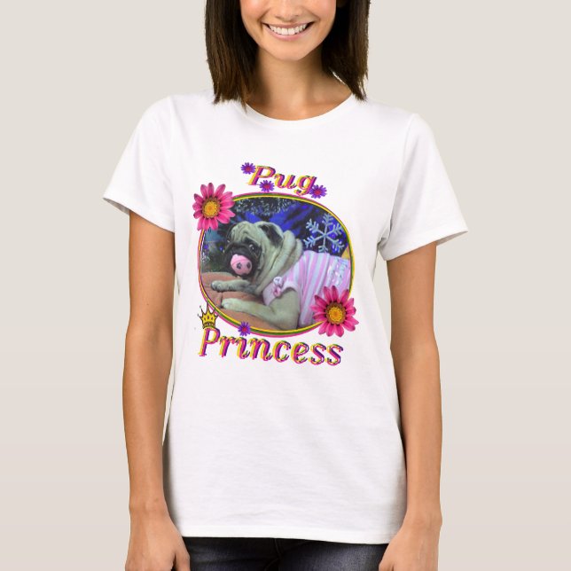 Mops-Prinzessin T-Shirt (Vorderseite)