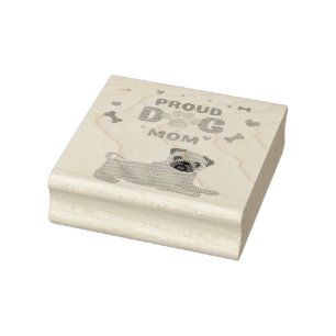 Mops Proud Dog Mama Gummistempel