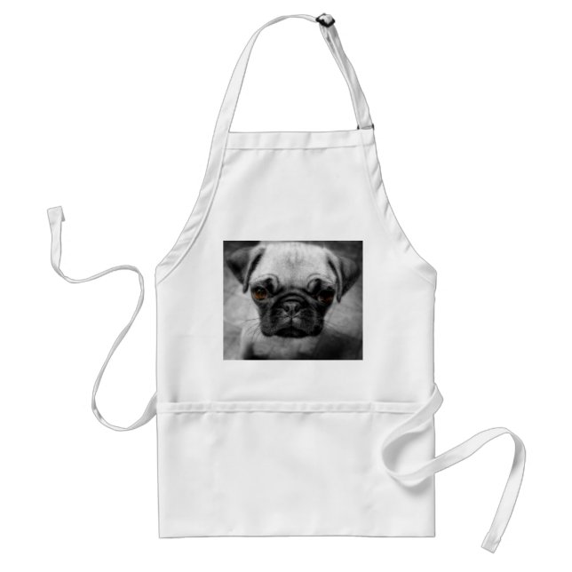 Mops Pup Schürze (Vorne)
