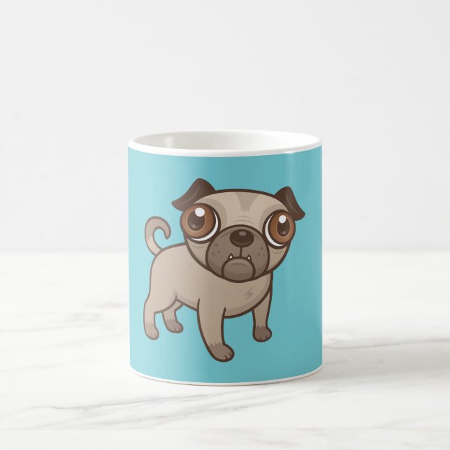 Mops Puppy Cartoon Kaffeetasse (Mittel)