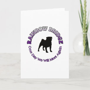 Mops RAINBOW BRIDGE BEILEID SCHLÜSSELANHÄNGER - HU Karte