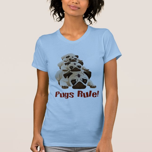 Mops-Regel! 1 T-Shirt (Vorderseite)
