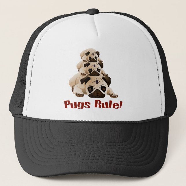 Mops-Regel! 1 Truckerkappe (Vorderseite)
