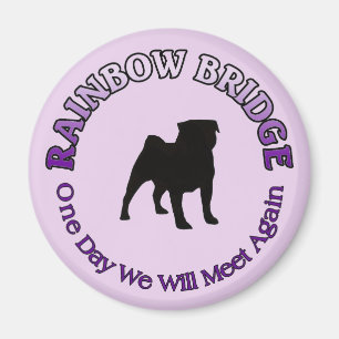 MOPS-REGENBOGEN-BRÜCKEN-BEILEID - HUNDEhaustier Magnet