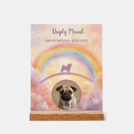 Mops Regenbogenbrücke Gedenk Acrylschild Verlust e